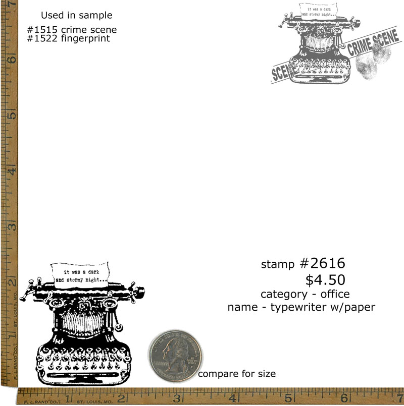 #2616 - Typewriter with Paper - Office